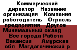 Коммерческий директор › Название организации ­ Компания-работодатель › Отрасль предприятия ­ Другое › Минимальный оклад ­ 1 - Все города Работа » Вакансии   . Амурская обл.,Магдагачинский р-н